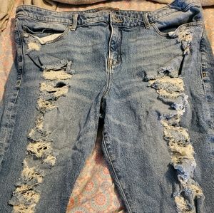 Torrid ripped jeans.  Size 22.